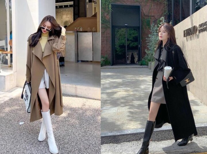 Áo trench coat vừa dễ mặc lại đem đến diện mạo chuẩn thanh lịch cho người diện. Bạn chỉ cần diện áo dệt kim với quần âu hoặc chân váy là bạn đã có set đồ đẹp, diện đi chơi hay đi làm cũng đều hợp.