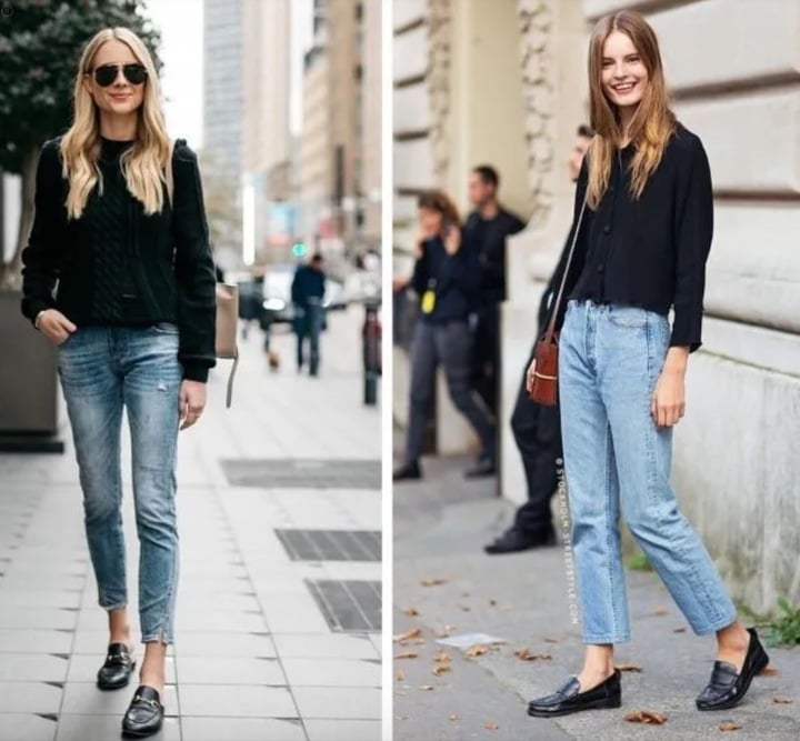 Phối với quần jeans.