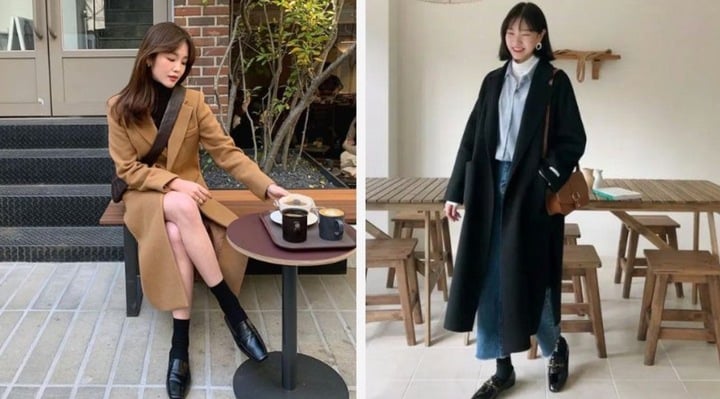 Phong cách được nhiều chị em diện trong mùa lạnh.