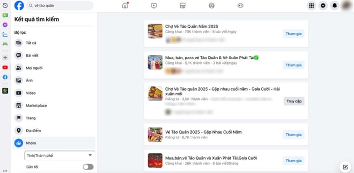 Nhiều hội nhóm xuất hiện rao bán vé Táo Quân 2025.