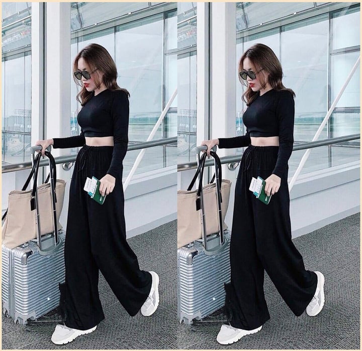 Áo crop top mặc với quần gì, váy gì hợp? - Ảnh 2.