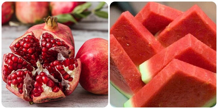 Quả lựu và dưa hấu rất tốt cho gan, thận