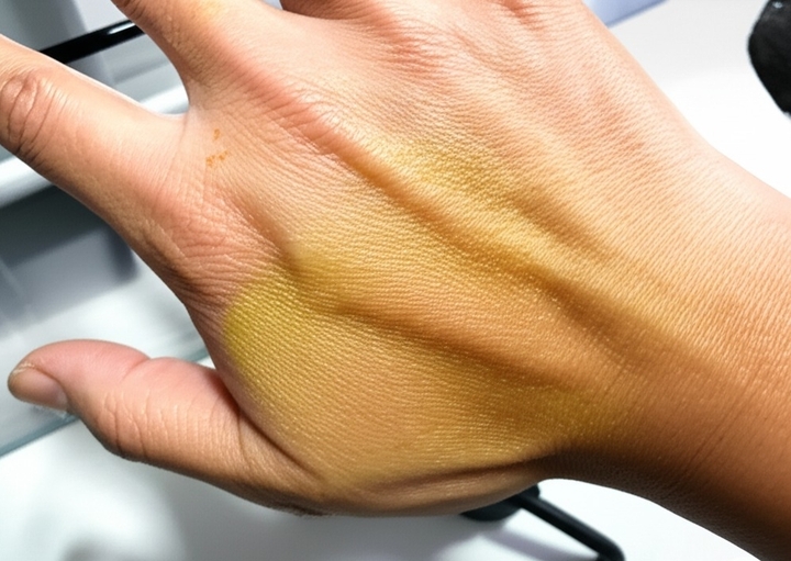 Vàng da là biểu hiện phổ biến do chức năng gan suy giảm. (Ảnh minh hoạ: AI)