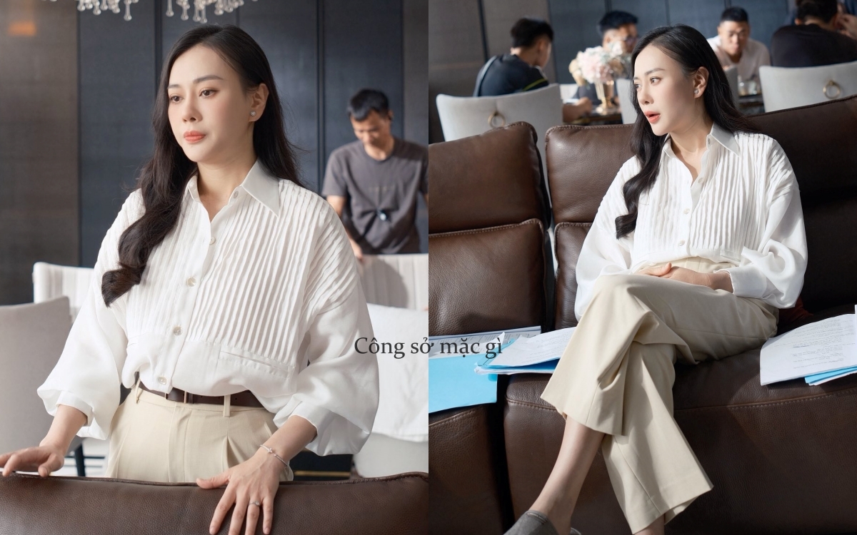 Phương Oanh thăng hạng phong cách, có cả loạt set đồ công sở đẹp mê trong phim mới- Ảnh 2.