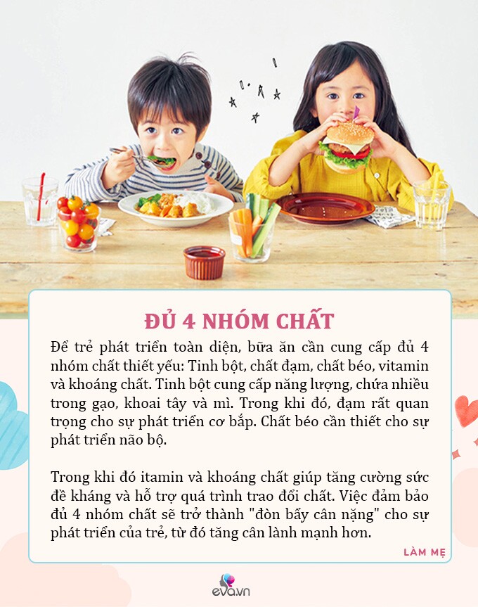 5 nguyên tắc "đòn bẩy" trong bữa ăn để con tăng cân "vù vù" - 2