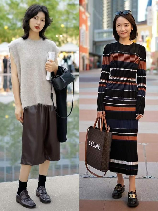 Chị em bỏ quần ống rộng đi, thu này váy + giày lười mới là “chân ái” hack dáng đỉnh cao- Ảnh 3.