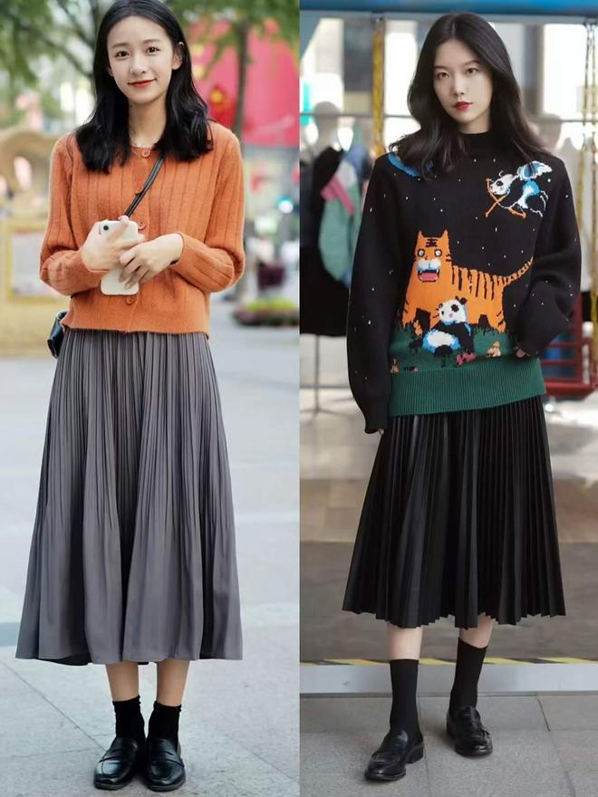 Chị em bỏ quần ống rộng đi, thu này váy + giày lười mới là “chân ái” hack dáng đỉnh cao- Ảnh 1.