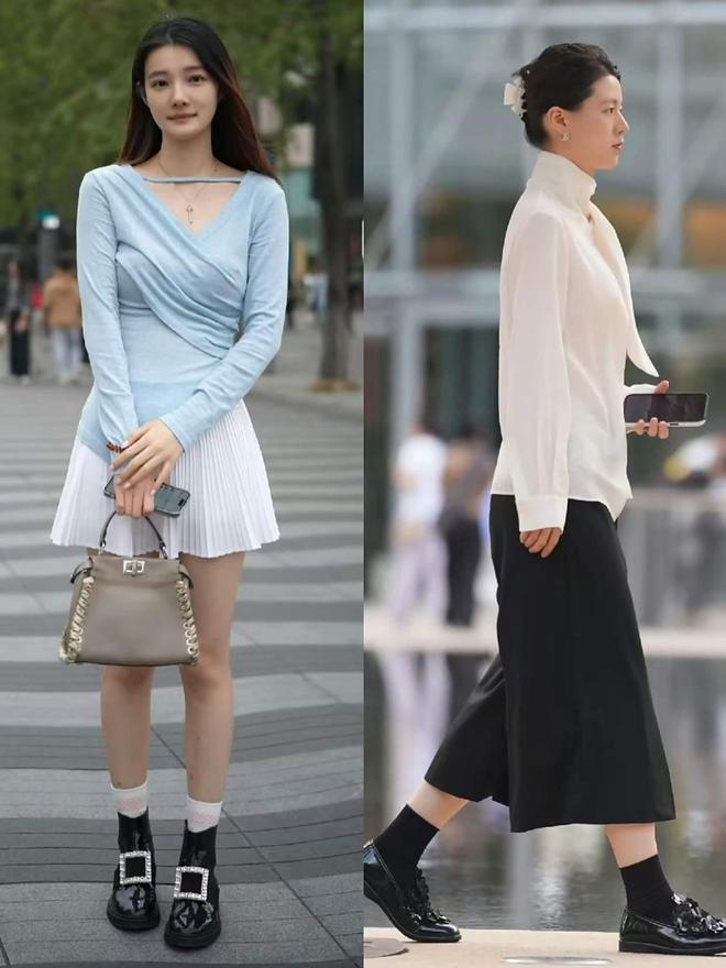 Chị em bỏ quần ống rộng đi, thu này váy + giày lười mới là “chân ái” hack dáng đỉnh cao- Ảnh 5.