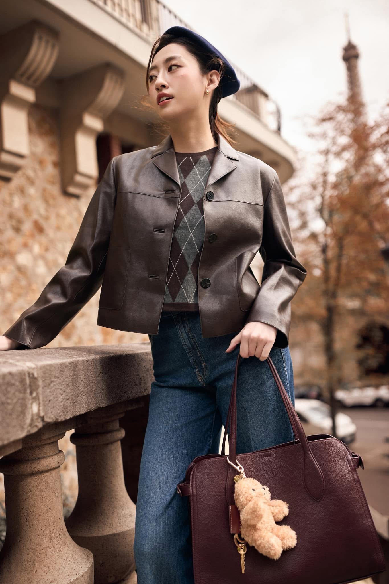 Xuống phố mùa đông với áo da đẹp như Tăng Thanh Hà, Hoa hậu Trần Tiểu Vy, Lương Thuỳ Linh - Ảnh 6.