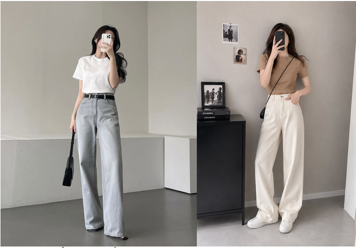 Quần ống rộng mặc với áo gì để nhìn cao và sang hơn? - Ảnh 2. Quần ống rộng mặc với áo gì để nhìn cao và sang hơn? - Ảnh 2.
